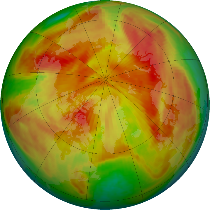 Arctic ozone map for 14 April 1998